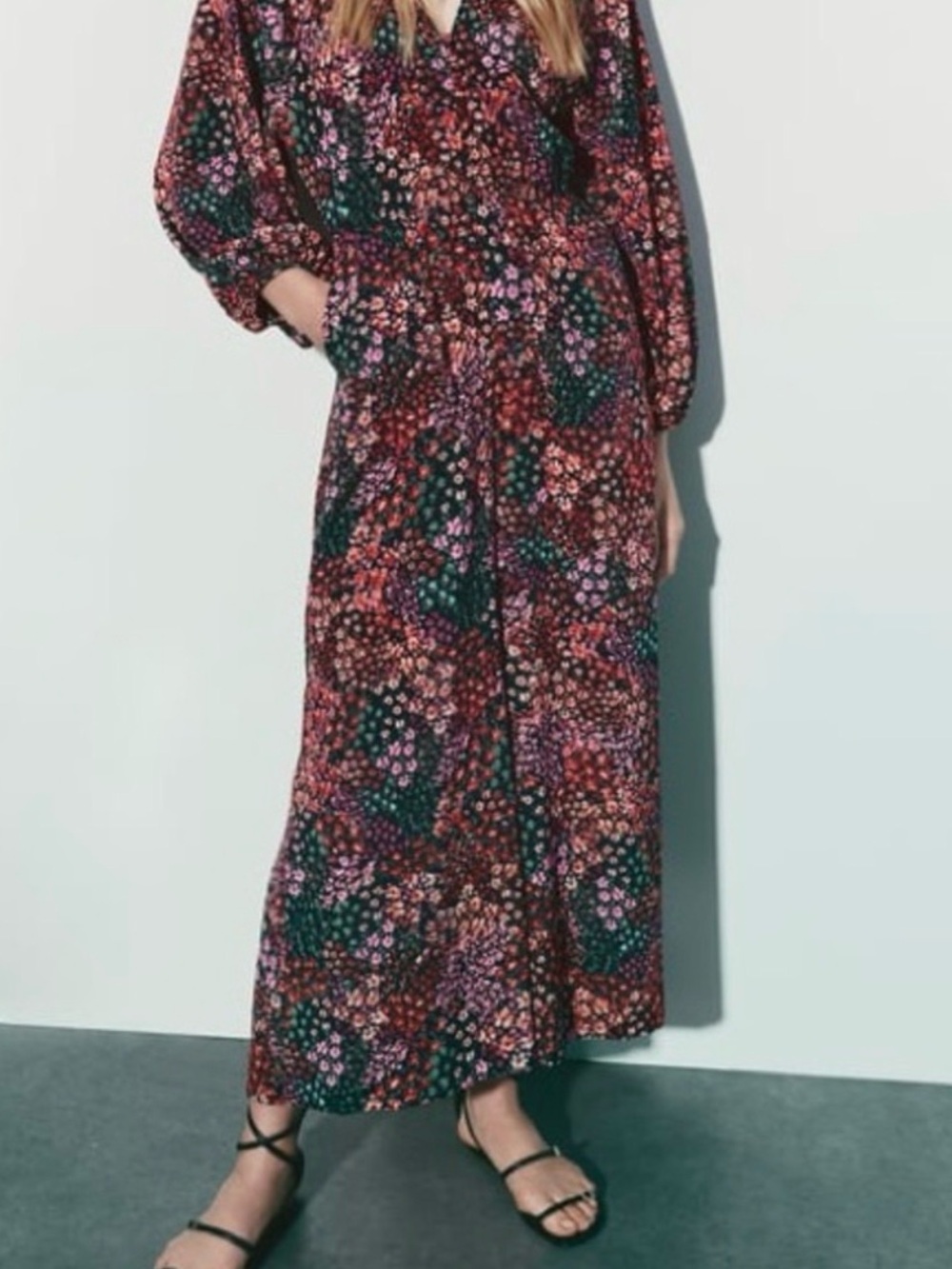 Ditsy Floral Print Romper Jumpsuit Set Size S - Picture 3 of 7